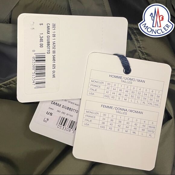 MONCLER **NWT** Carax Technical Hooded Windbreaker Jacket In Olive Green - Picture 15 of 15